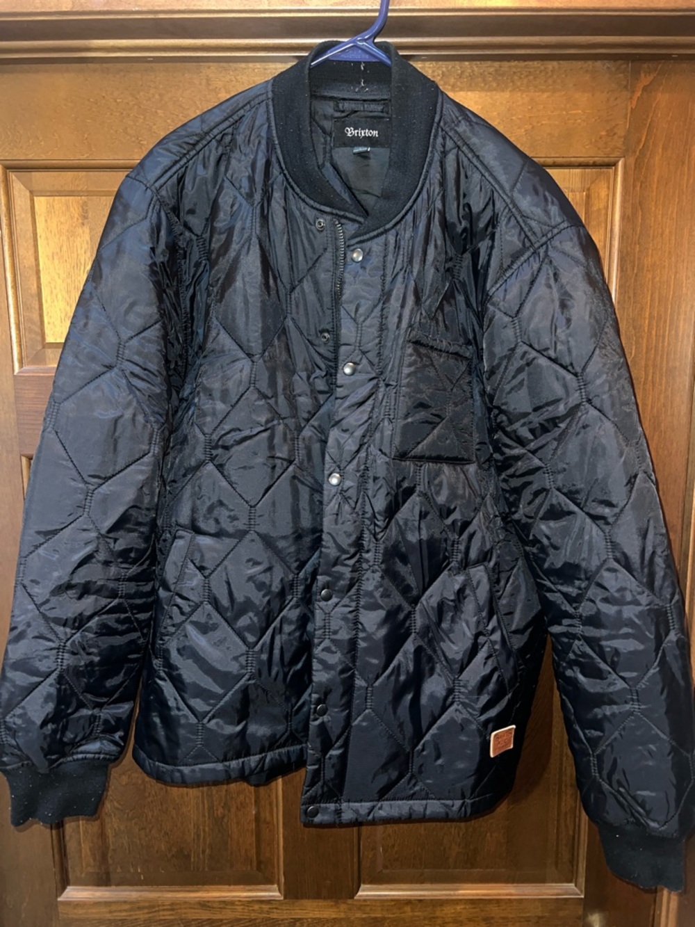 Brixton Black Quilted Bomber Jacket